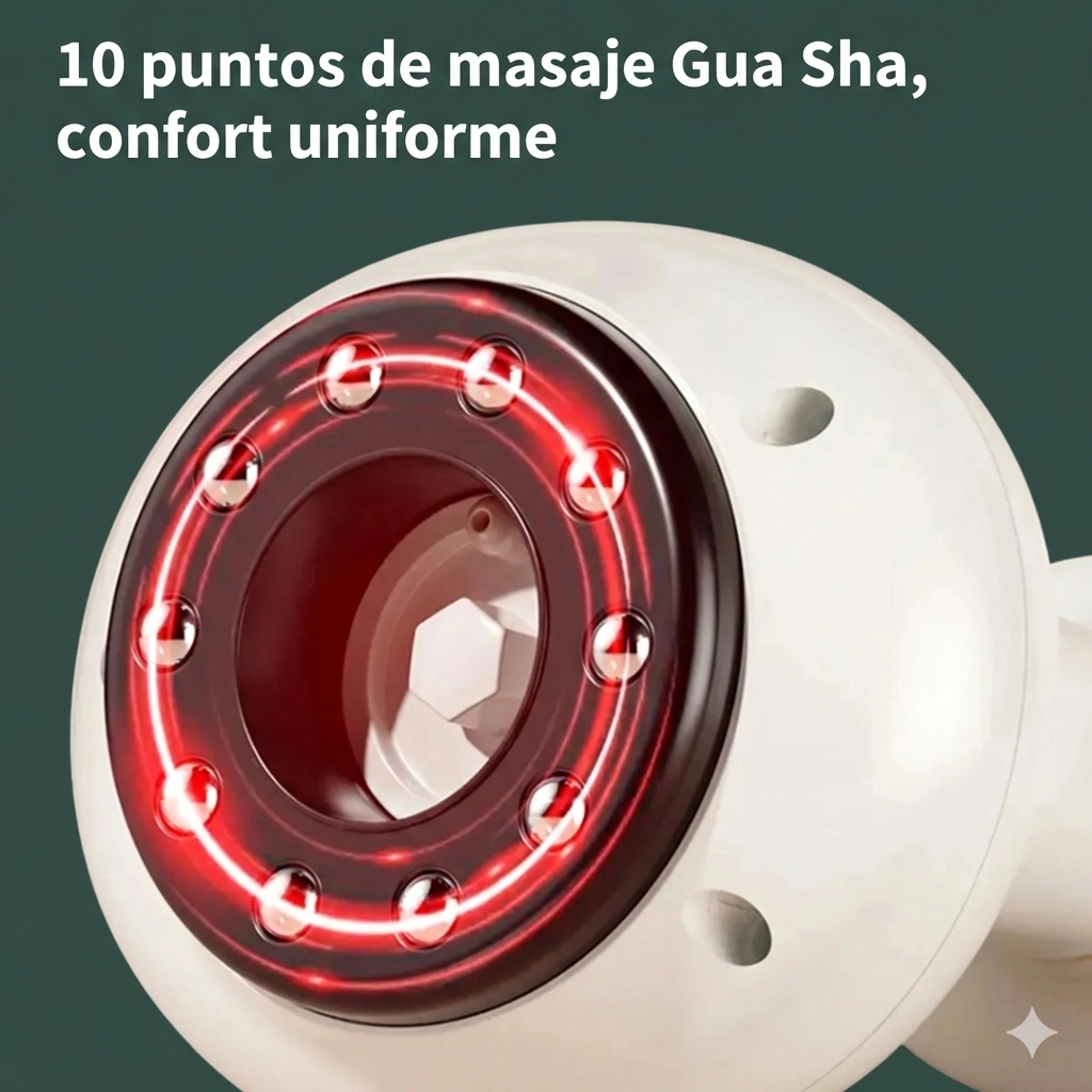 Masajeador Corporal Gua Sha Eléctrico con Vacío y Calor – Vacumterapia Portátil Recargable