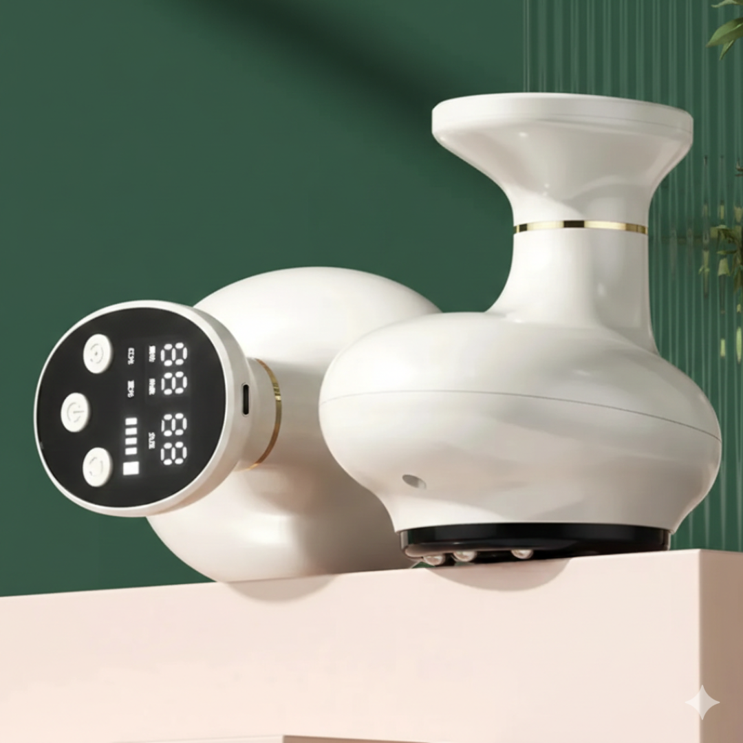 Masajeador Corporal Gua Sha Eléctrico con Vacío y Calor – Vacumterapia Portátil Recargable