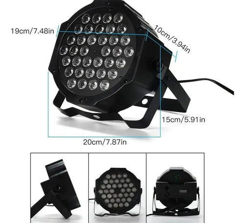 Luz LED PAR RGB Multicolor
