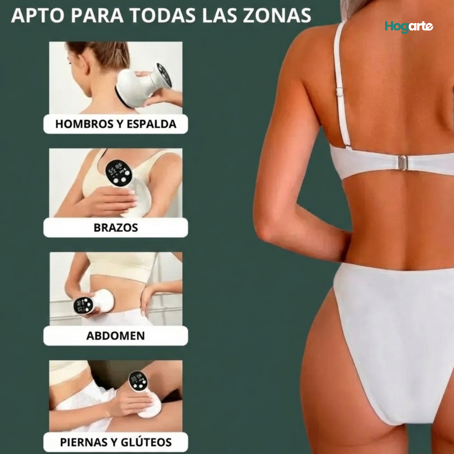 Masajeador Corporal Gua Sha Eléctrico con Vacío y Calor – Vacumterapia Portátil Recargable