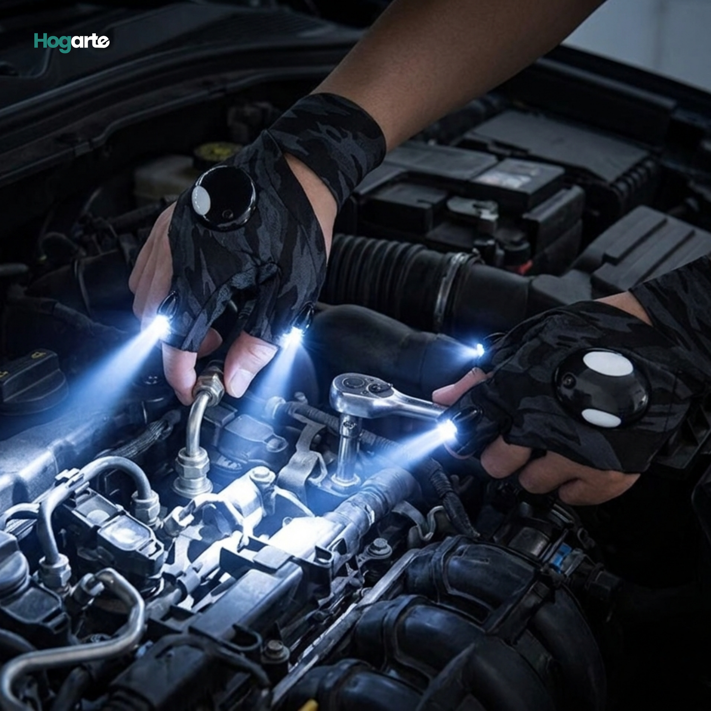 Guantes Linterna LED Manos Libres para Trabajo y Emergencias