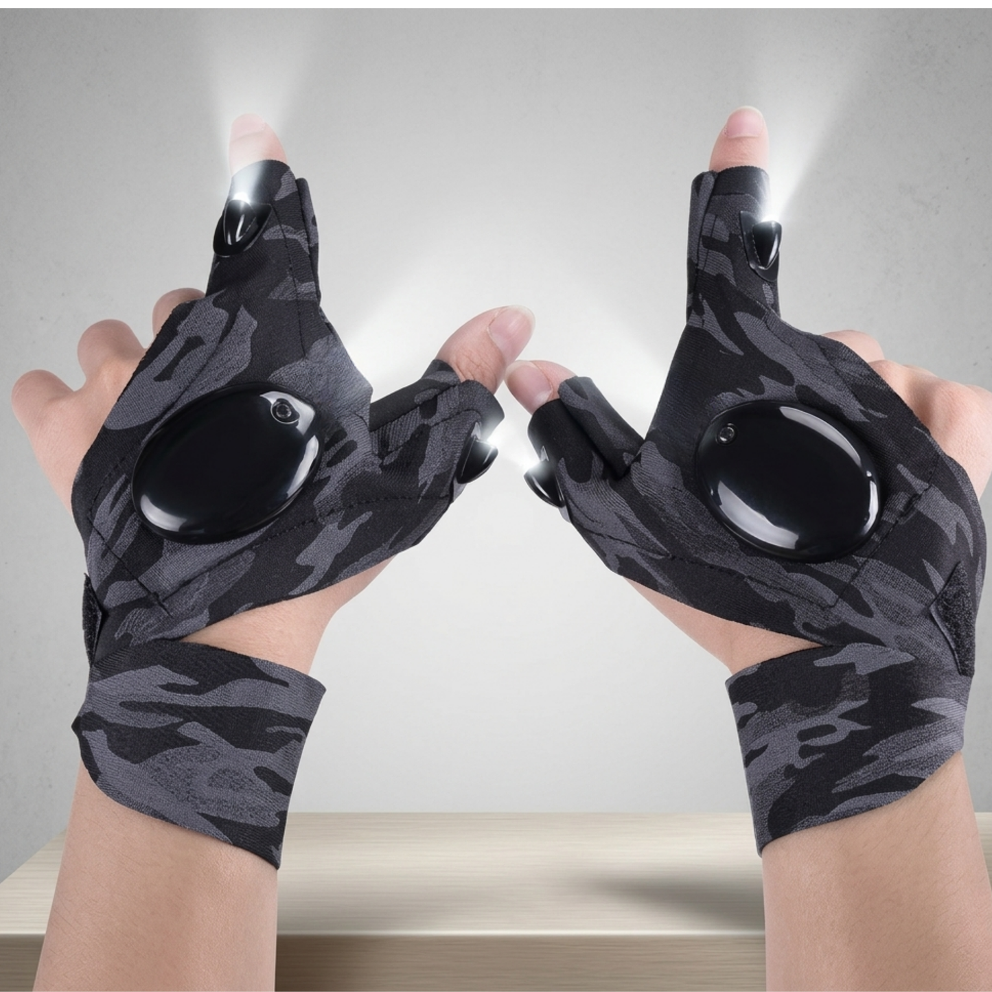 Guantes Linterna LED Manos Libres para Trabajo y Emergencias