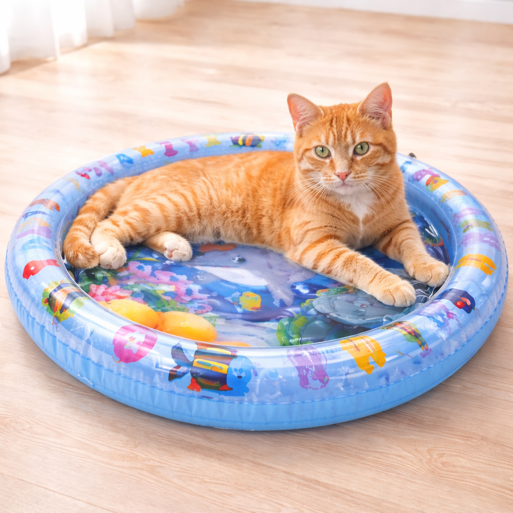 Colchoneta Tapete De Agua Inflable gatos