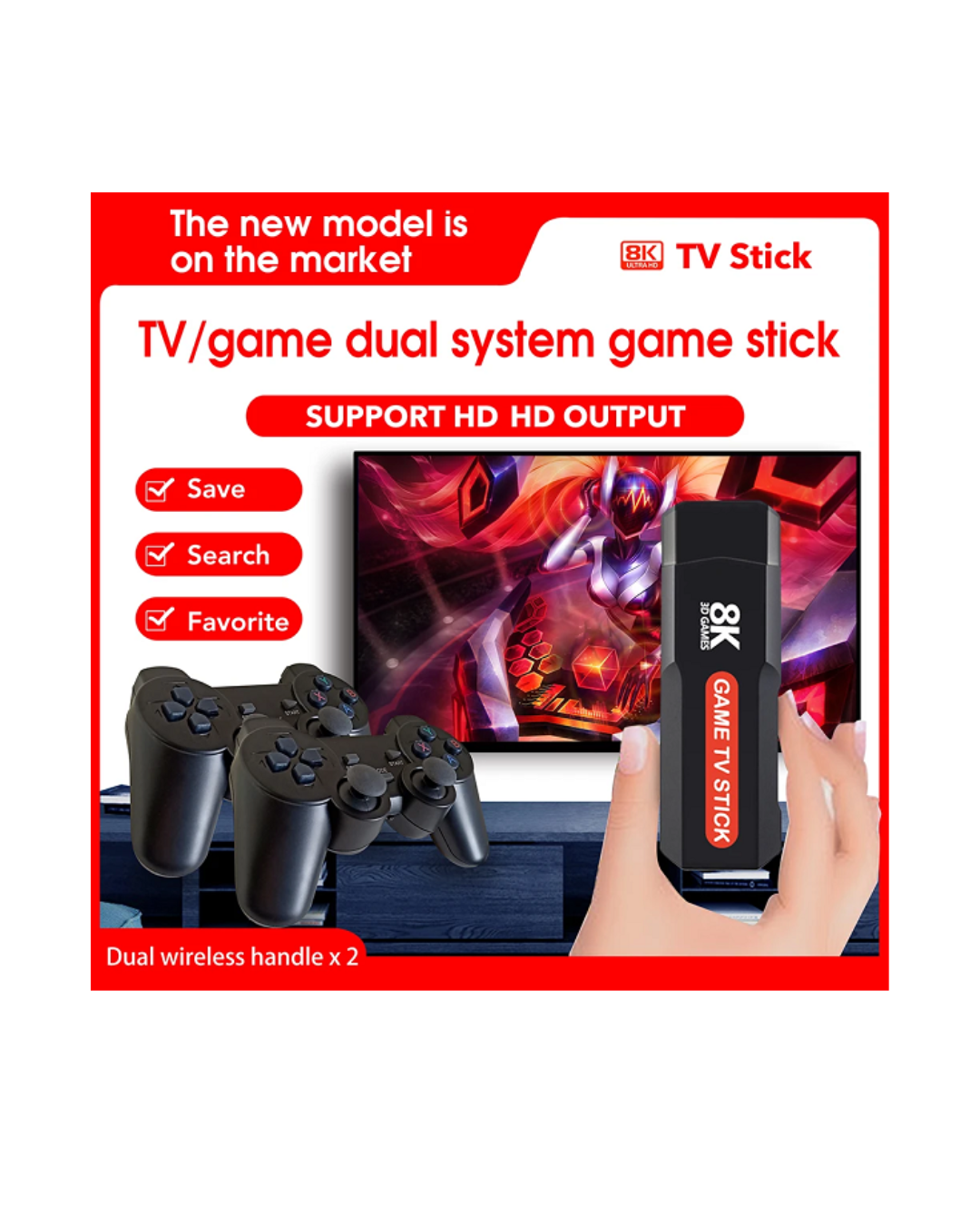 GAME TV STICK 8K Q9